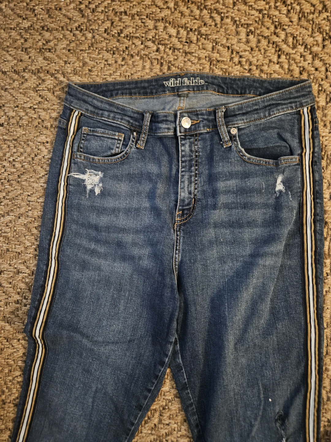 Wild Fable Women's Striped Jeans Size 8 - photo 2