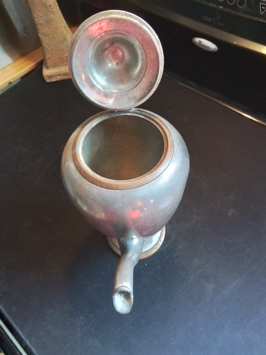 Vintage Crescent Pewter Coffee / Tea Pot – Model 6108 - photo 4