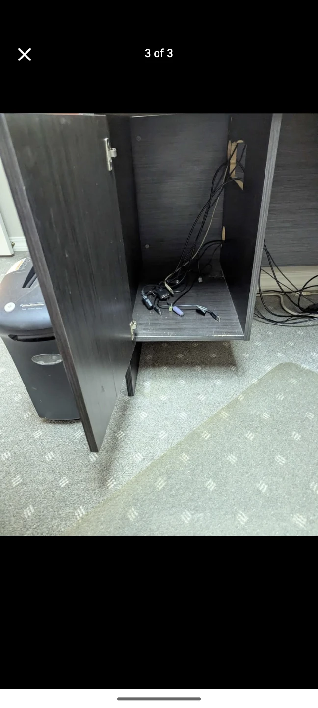 Large black corner desk great for gaming and office - photo 3
