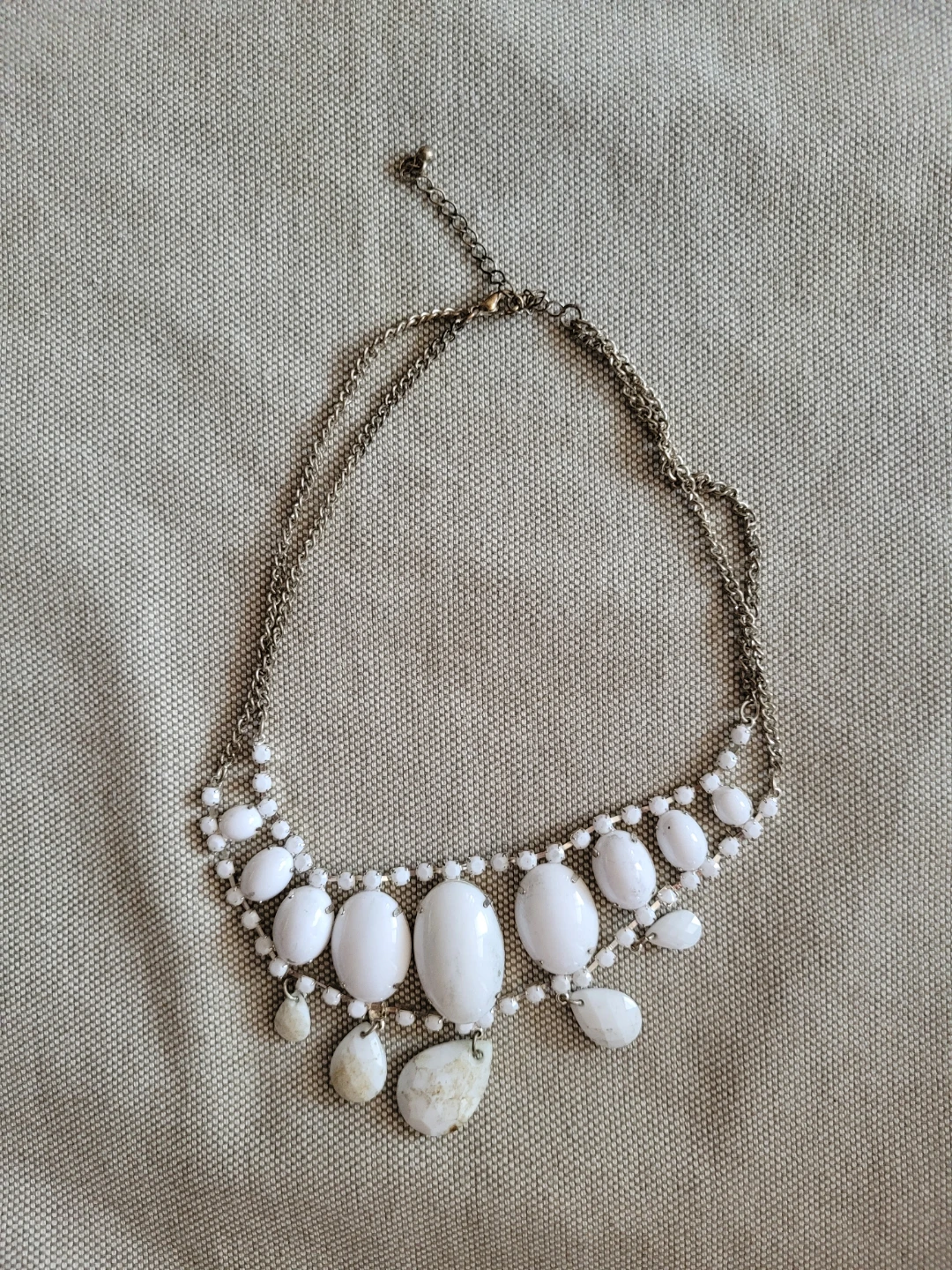White Statement Necklace