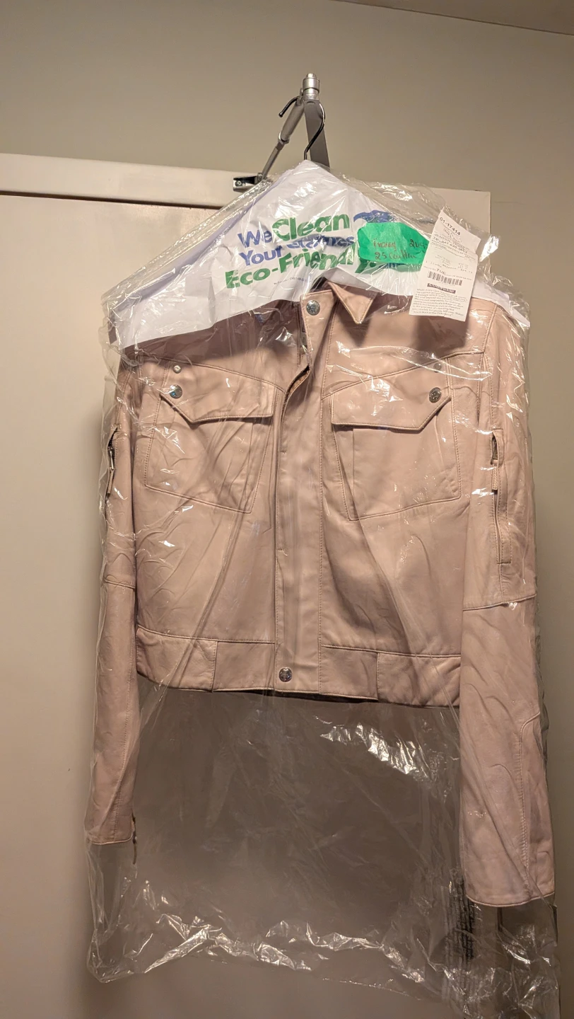 Ralph Lauren sz 6 Cream Lamb Leather Jacket