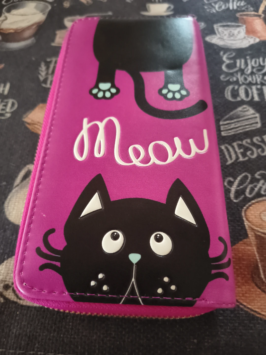 Pink Cat "Meow" Zipper Wallet