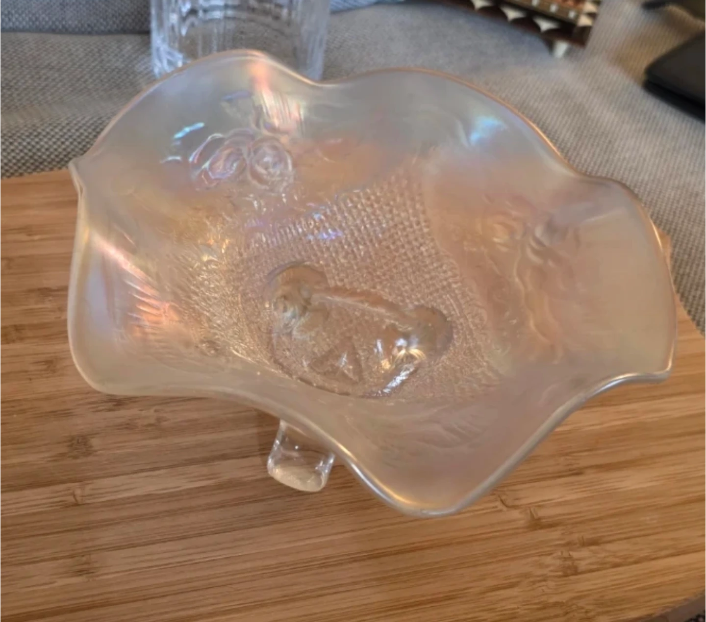 Iridescent Glass Carnival Candy Dish - photo 5