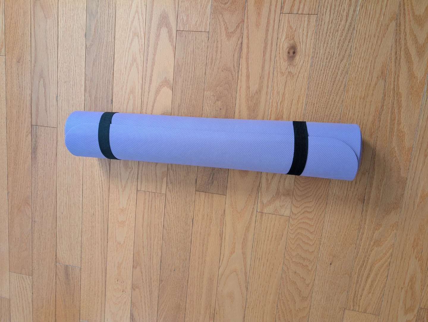 Purple Yoga Mat with Straps