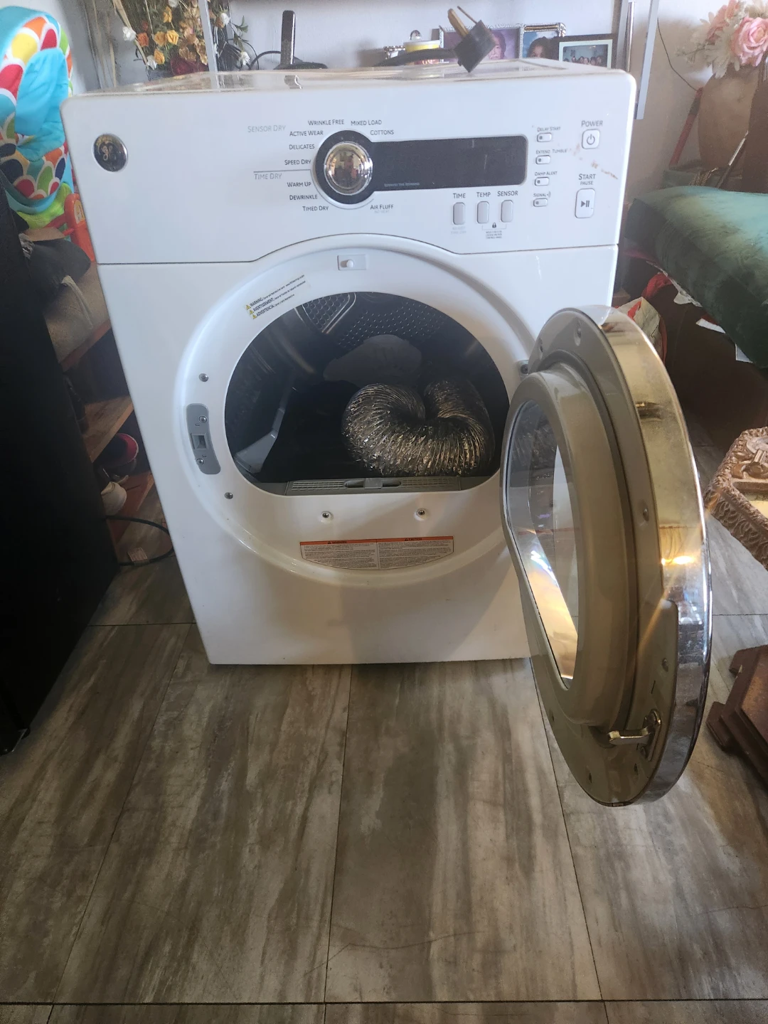 GE White Electric Dryer
