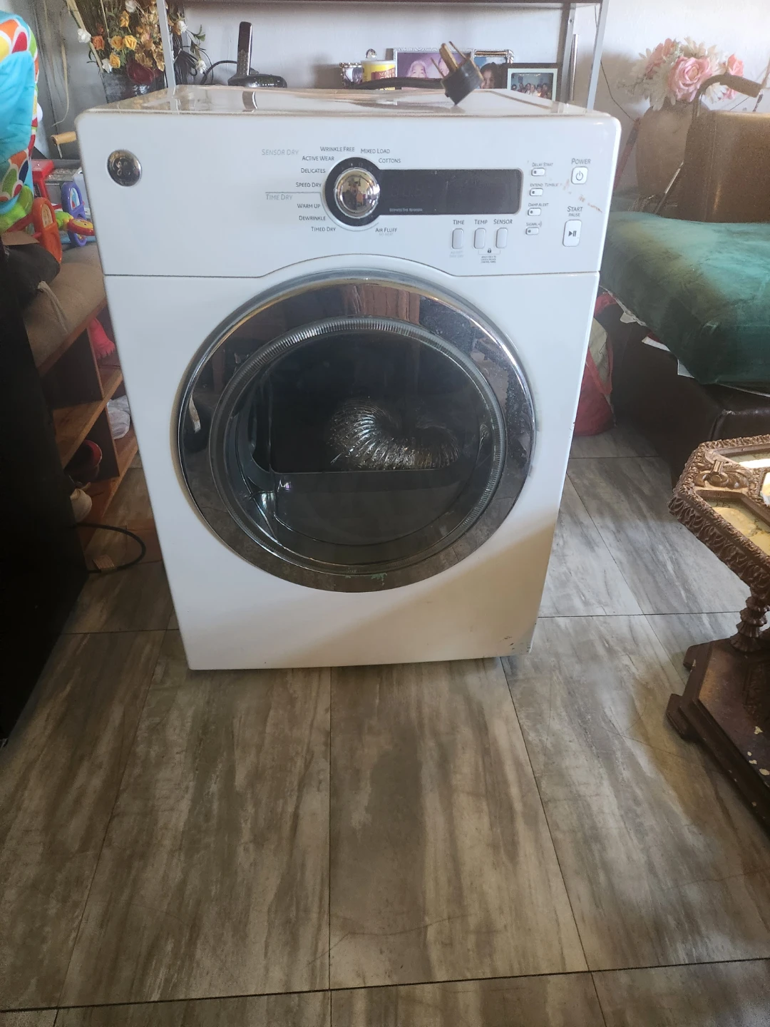 GE White Electric Dryer - photo 2