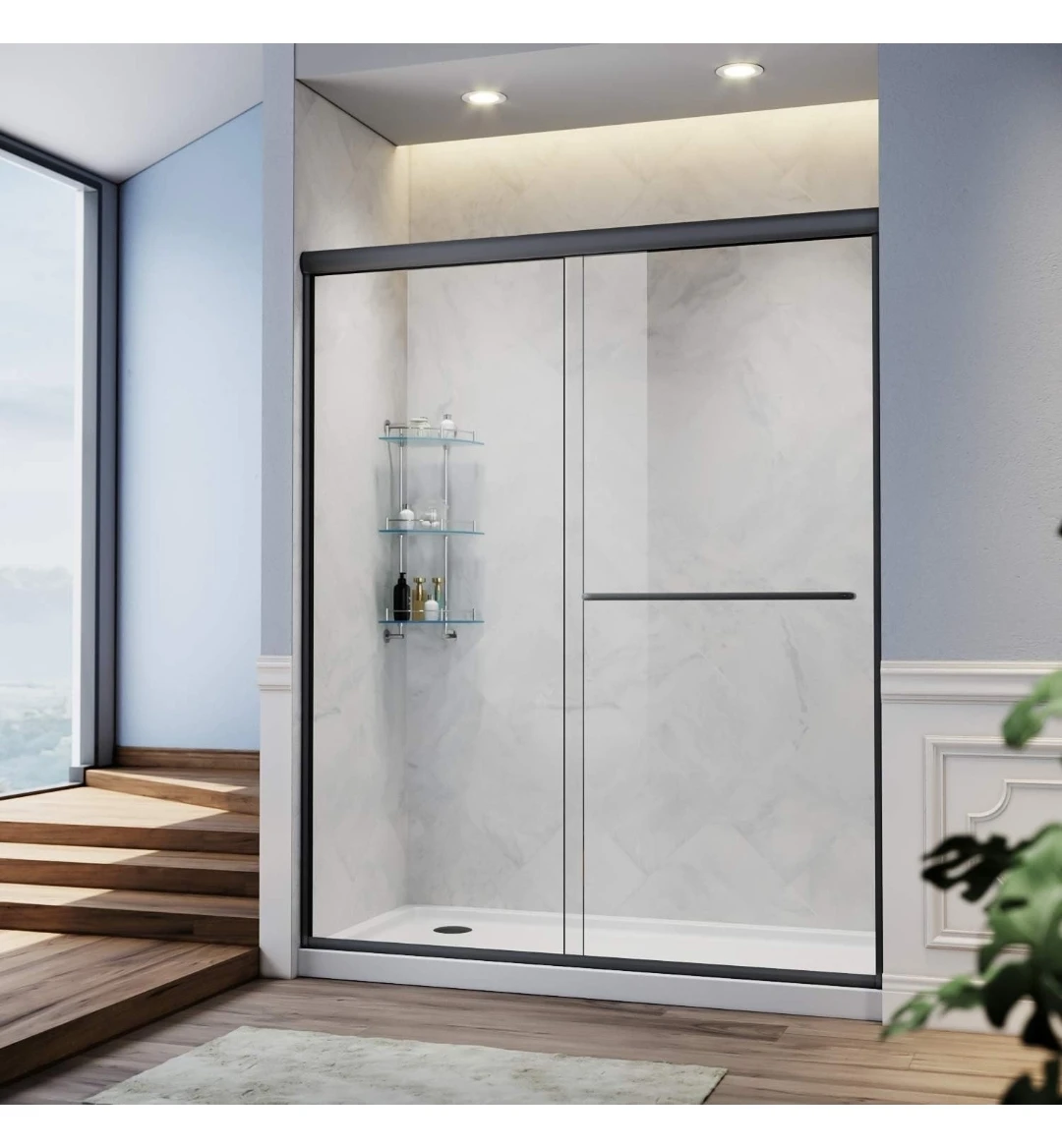 Sunny Shower 48" x 72" Sliding Shower Door