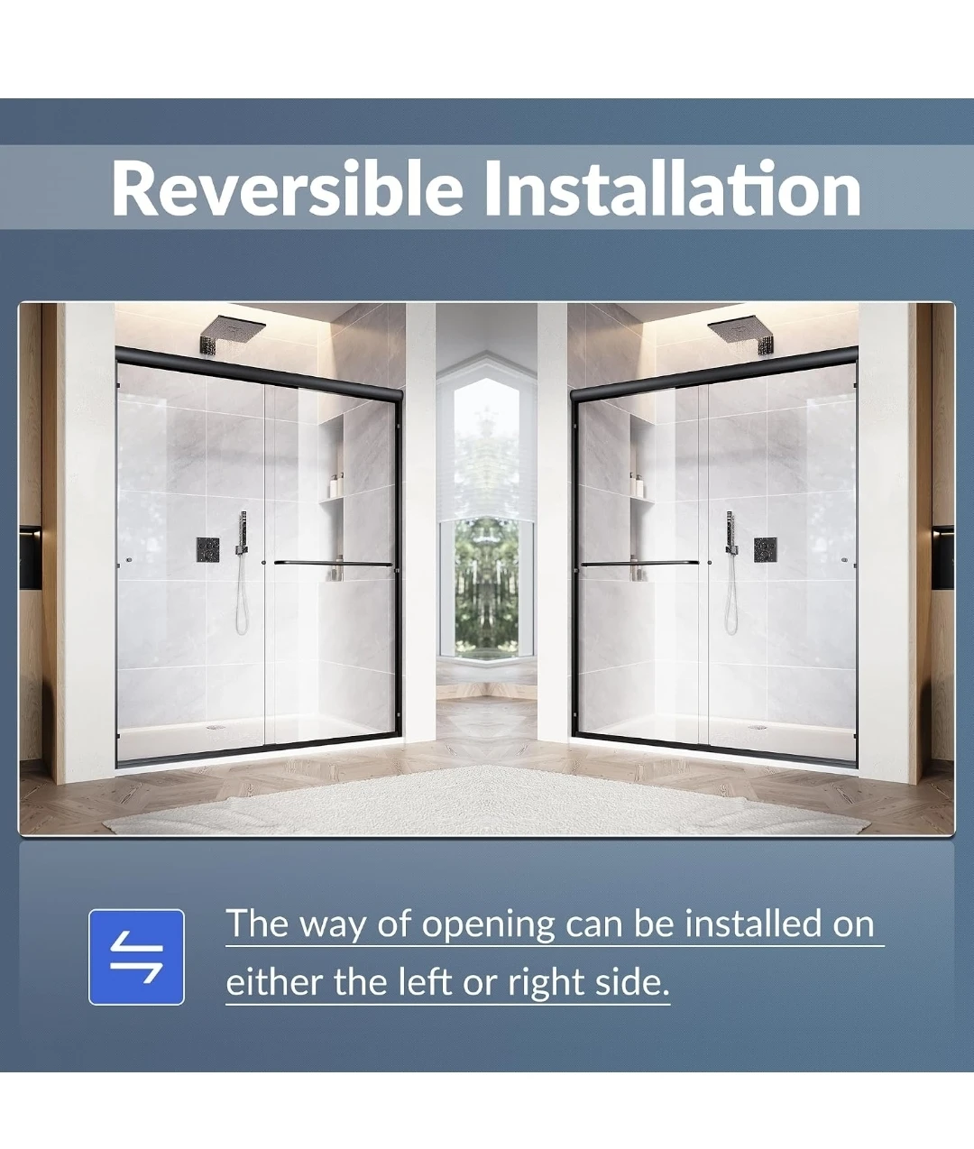 Sunny Shower 48" x 72" Sliding Shower Door - photo 4