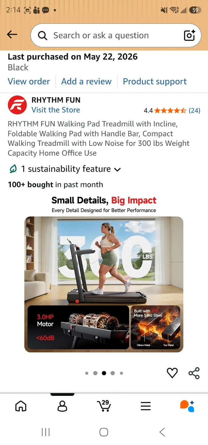 Walking Pad Treadmill with Handle Bar - photo 4