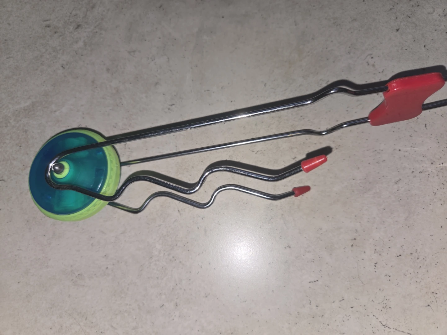 Metal Spinning Top on Tracks Toy with Red Handle - photo 5