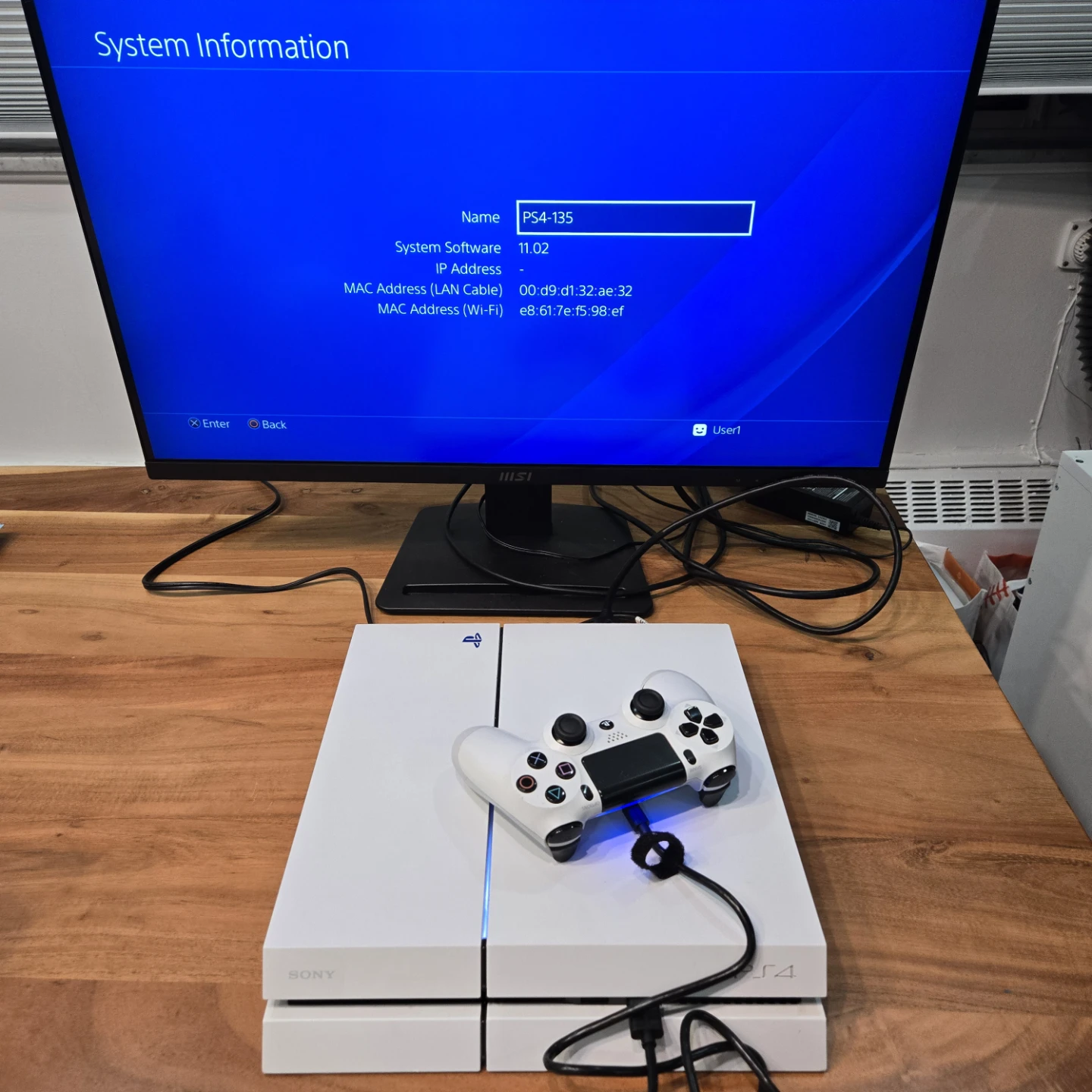 Ps4. 11.02. controller, cables. Playstation white - photo 3