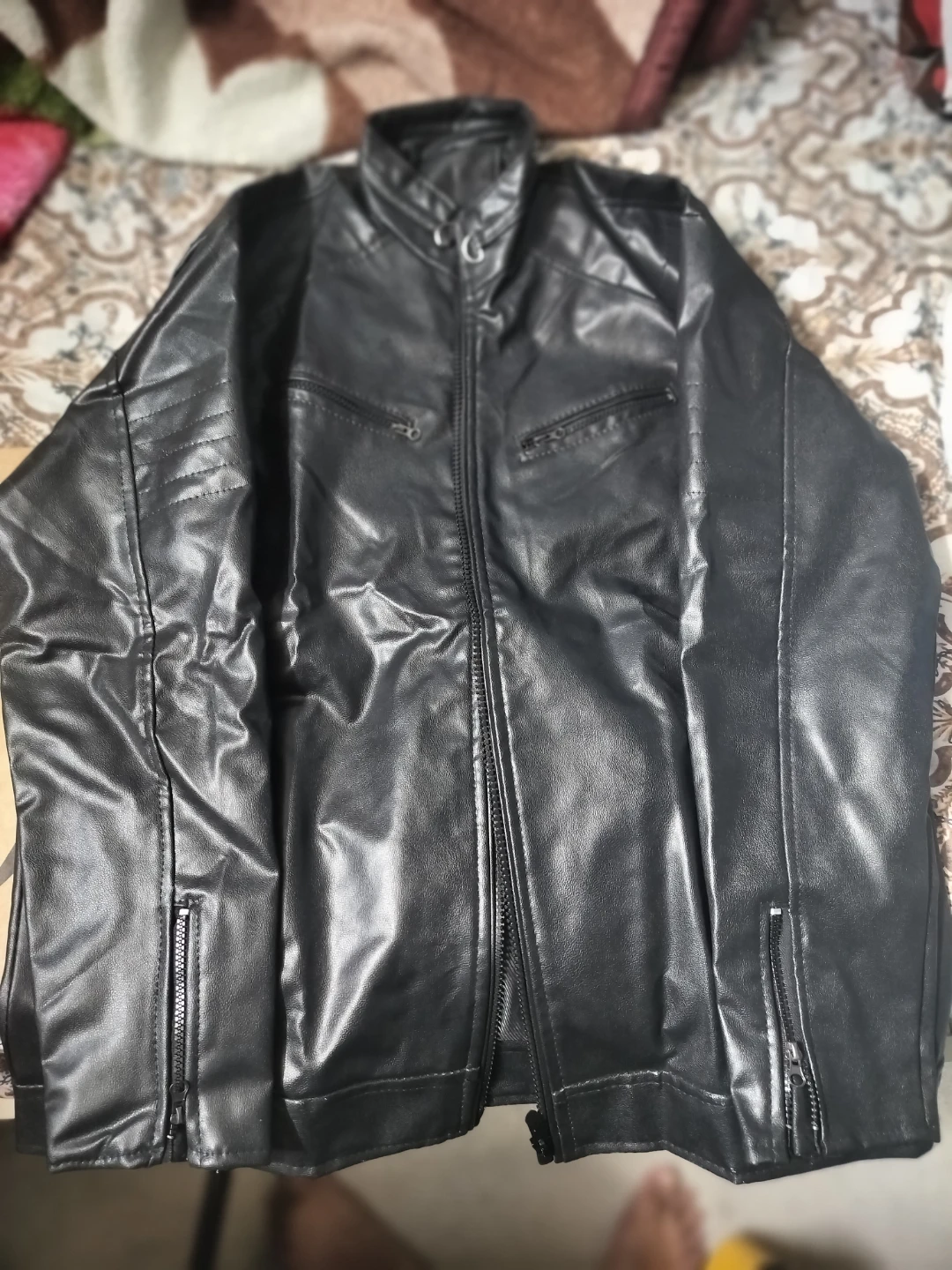 Black Faux Leather Jacket - photo 2