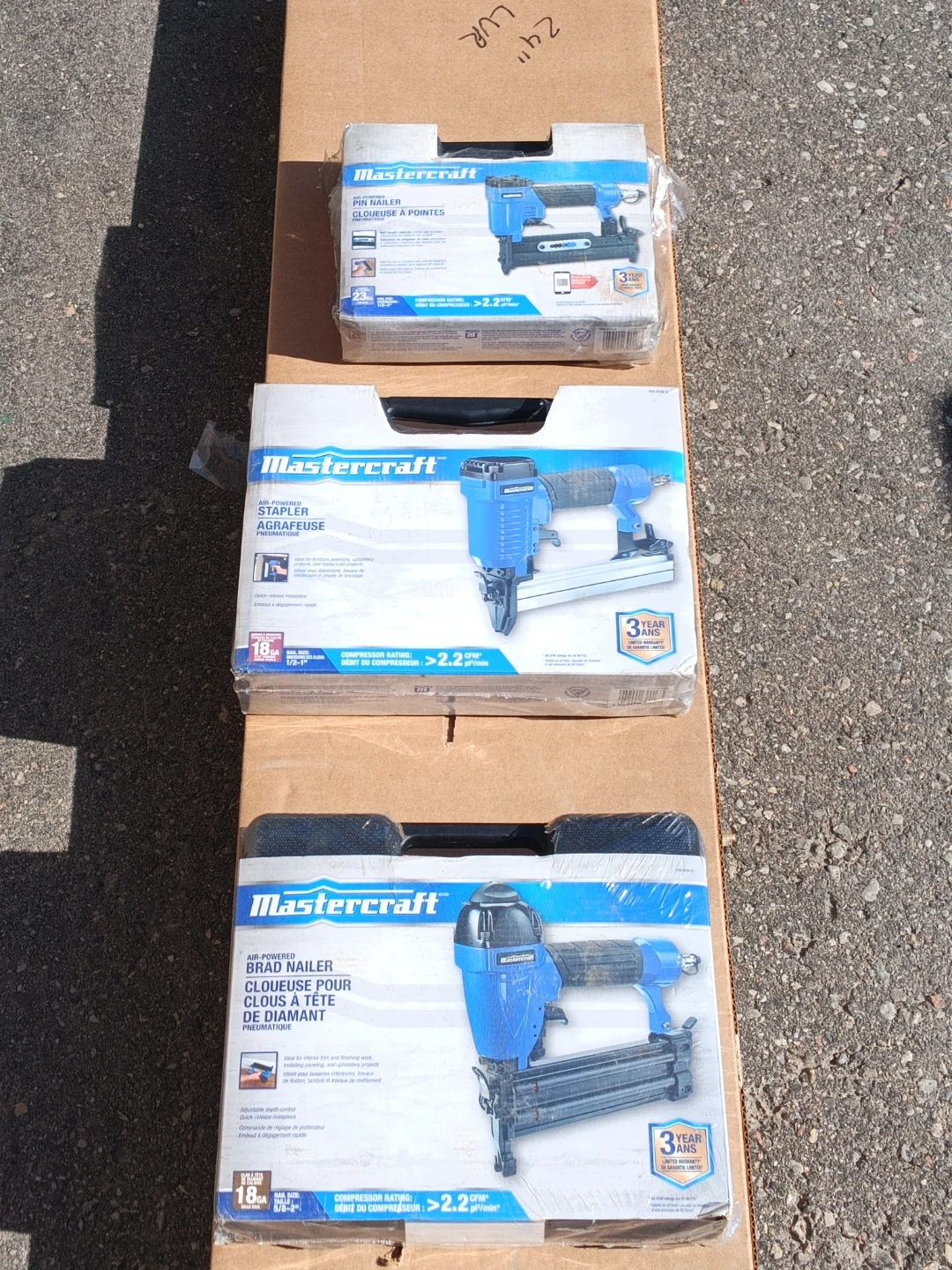 Mastercraft Air-Powered nailers