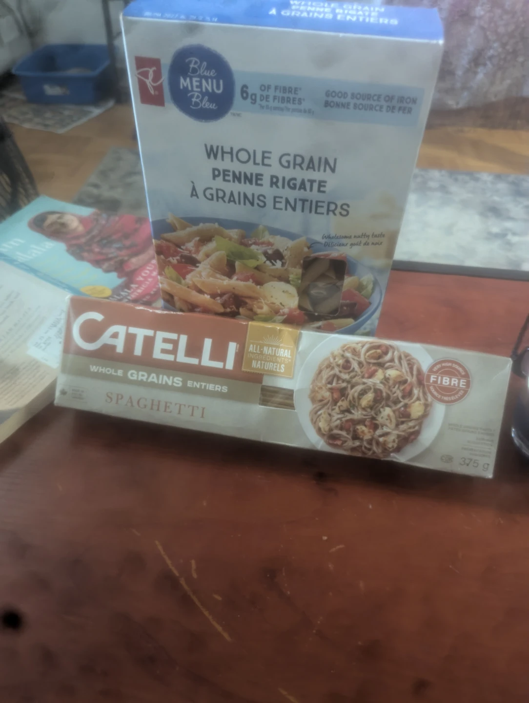 Catelli Whole Grains Spaghetti & PC Blue Menu Penne Rigate
