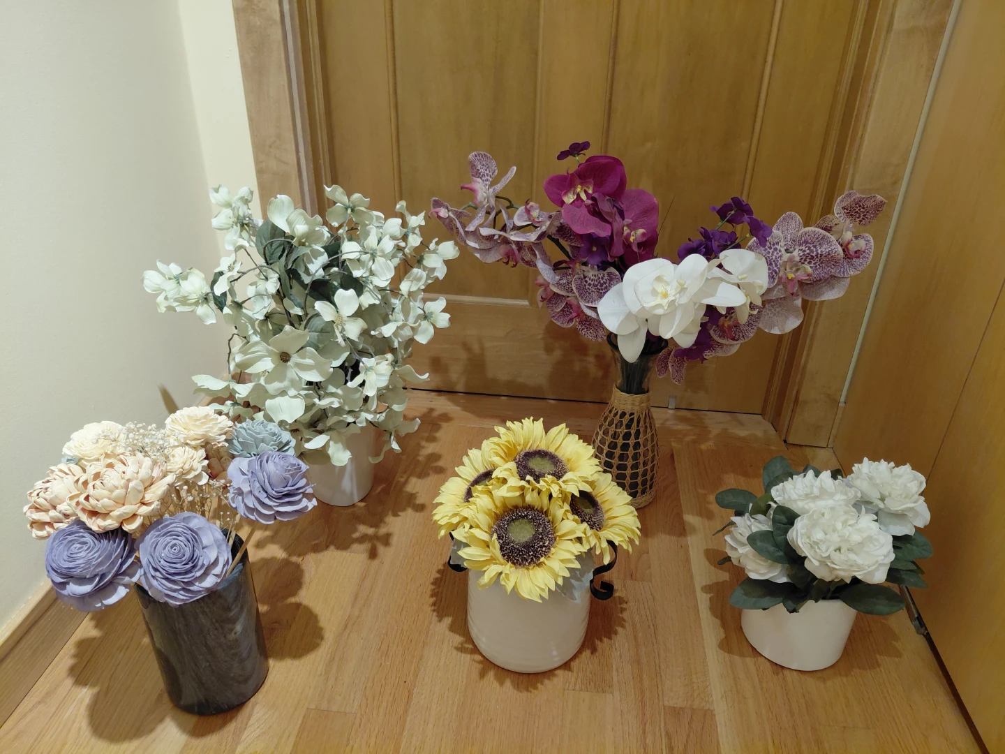 Artificial Flower Arrangements (Set of 5)