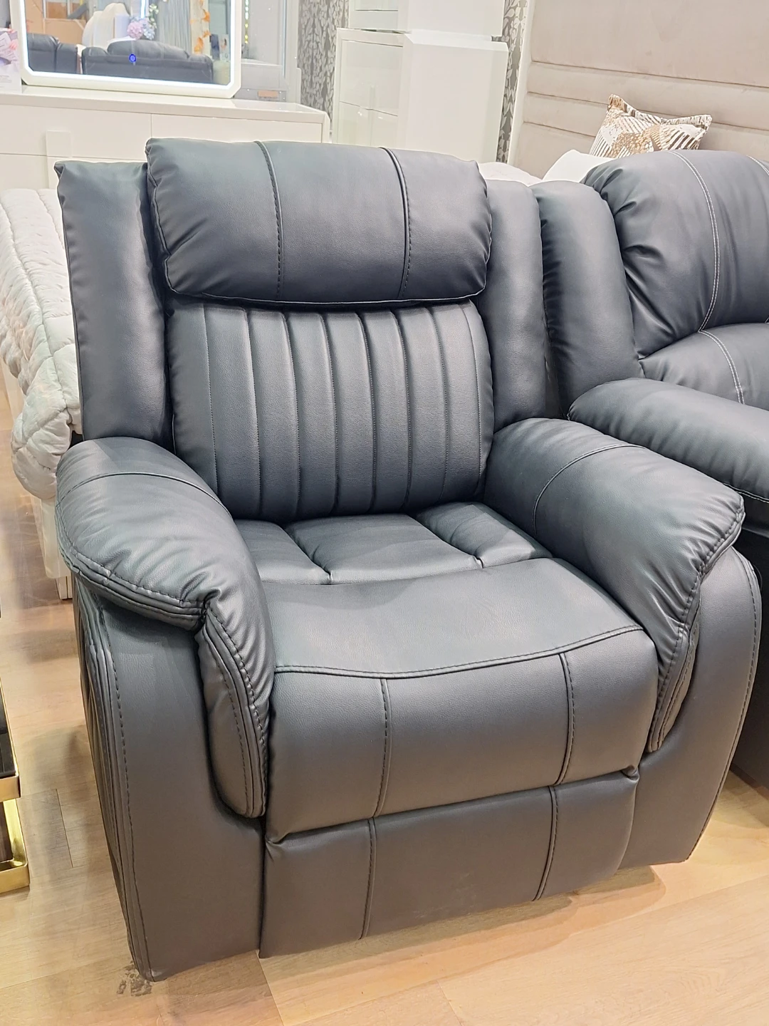 Black Leather Recliner Chair