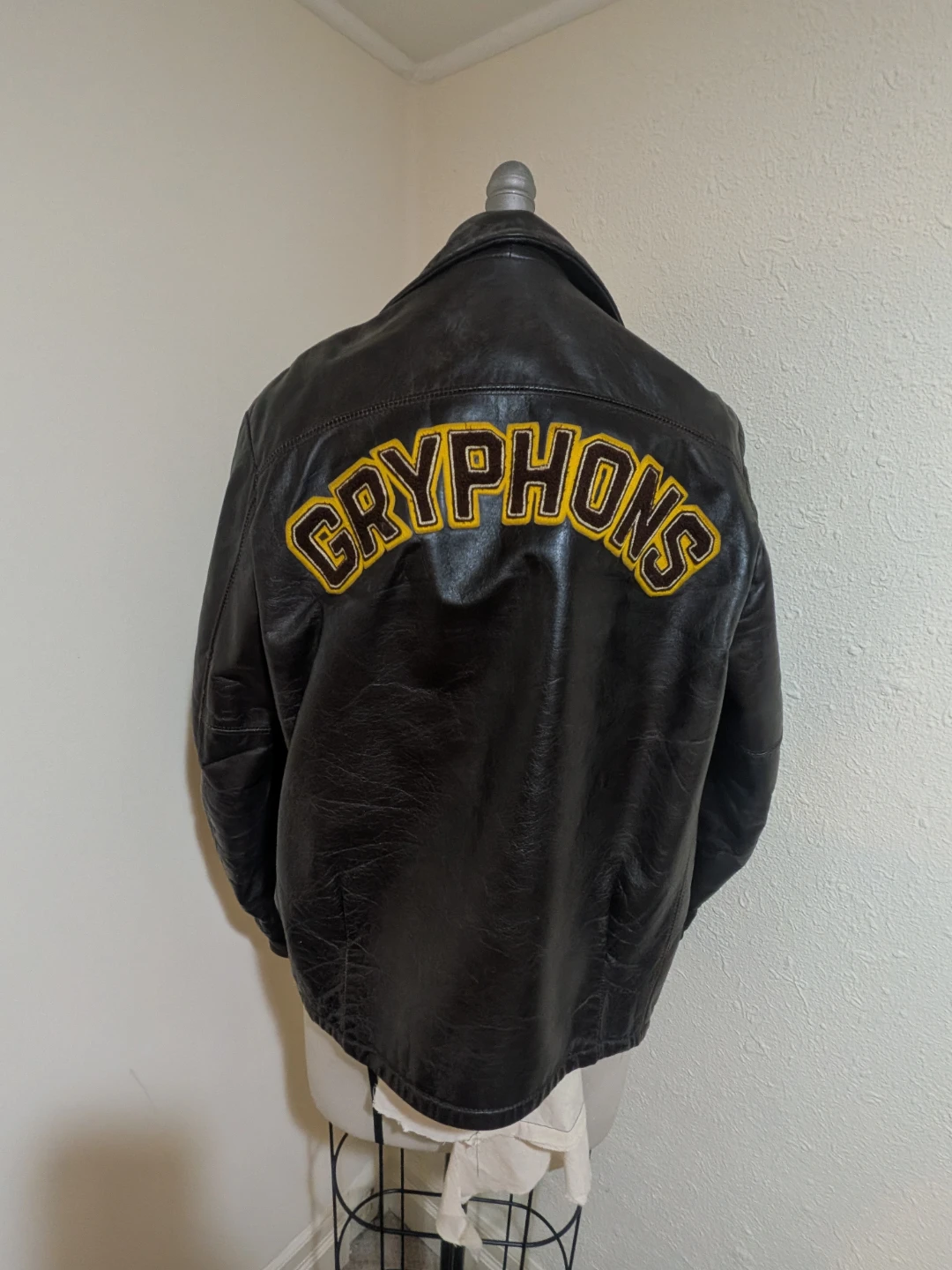 Vintage Glenmores Gryphons Leather Jacket 1978