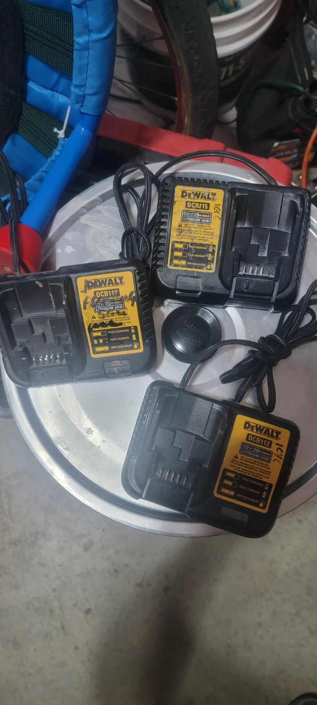 3x DeWalt DCB112 DCB115 12V/20V Max Lithium Ion Battery Chargers