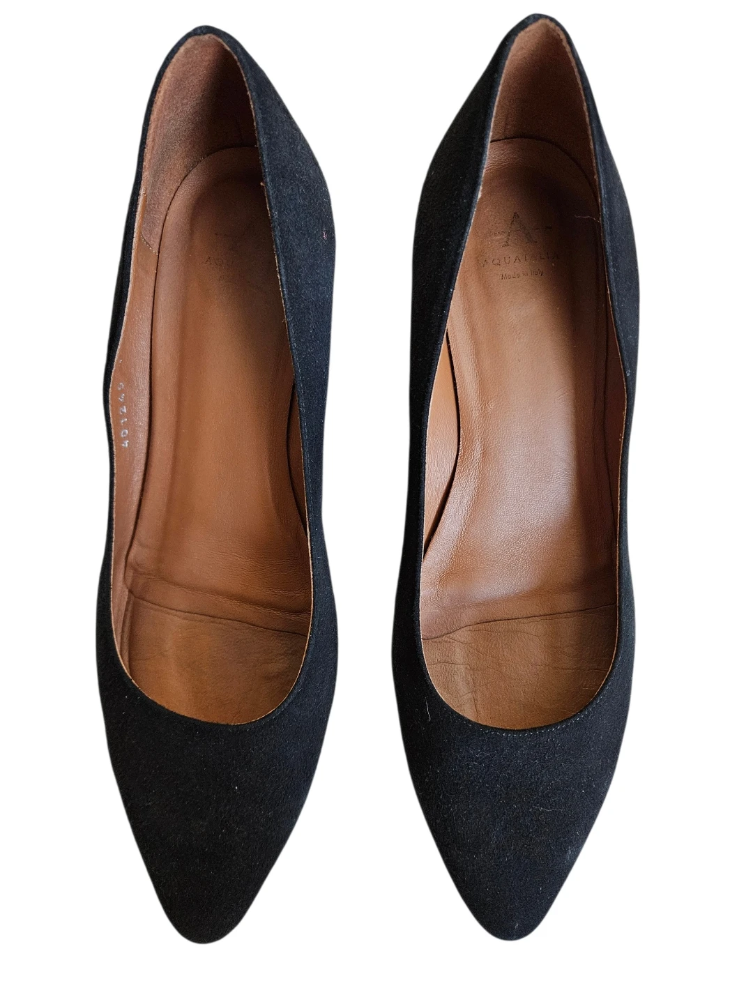 Aquatalia Penina black suede flat