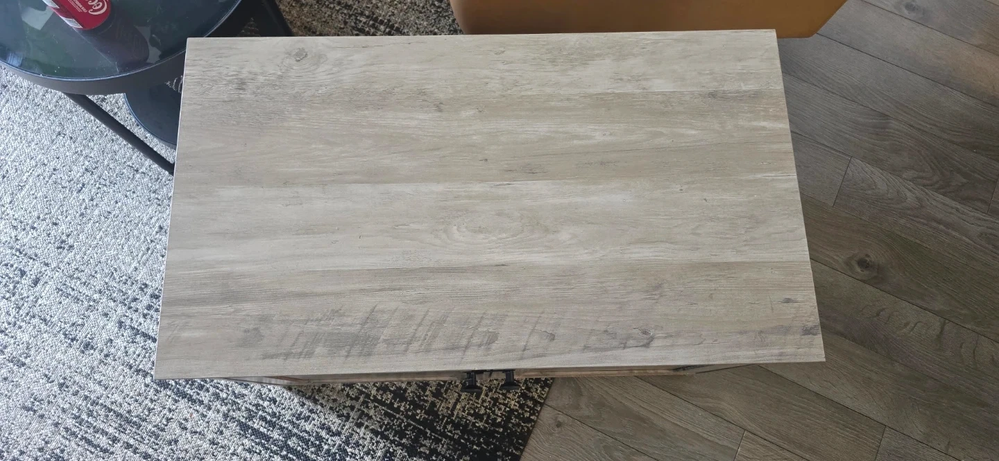 Enclosed Cat Litter Box Furniture - Gray Oak - photo 3