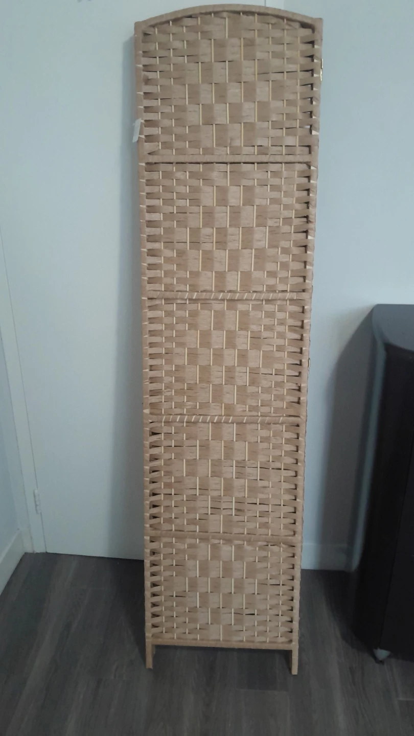 3-Panel Woven Room Divider Screen