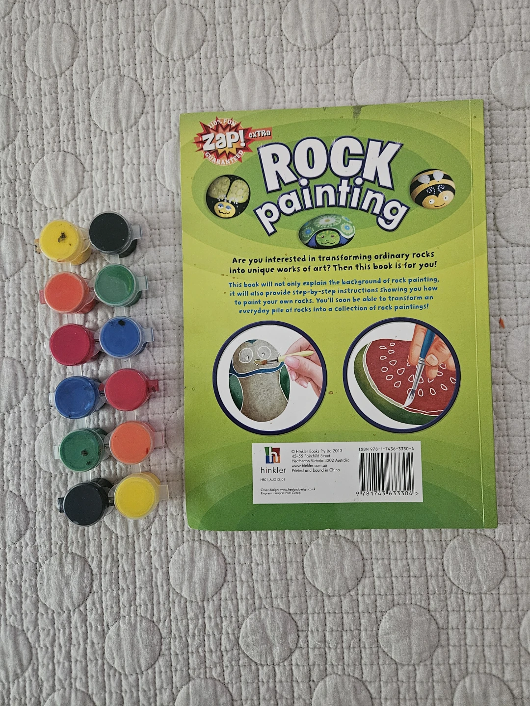 Hinkler Rock Painting Book with Paints