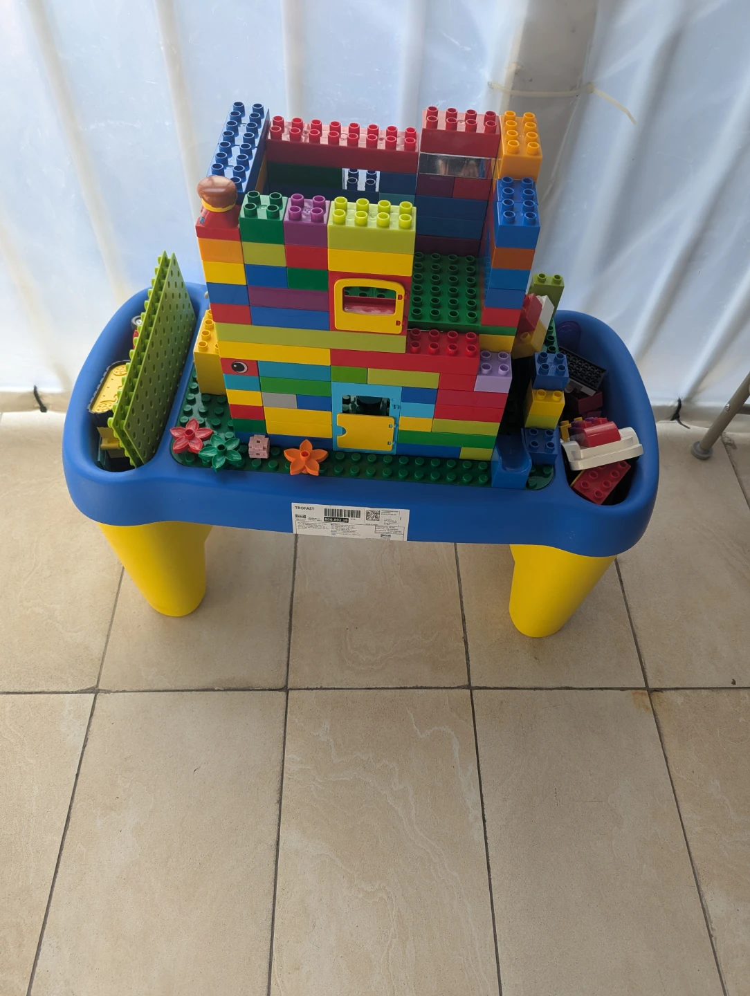LEGO Activity Table with Blocks
