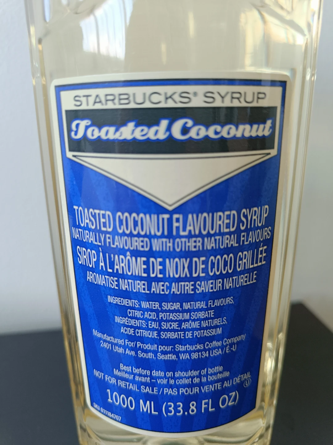 Starbucks Toasted Coconut Flavoured Syrup 1000 ML