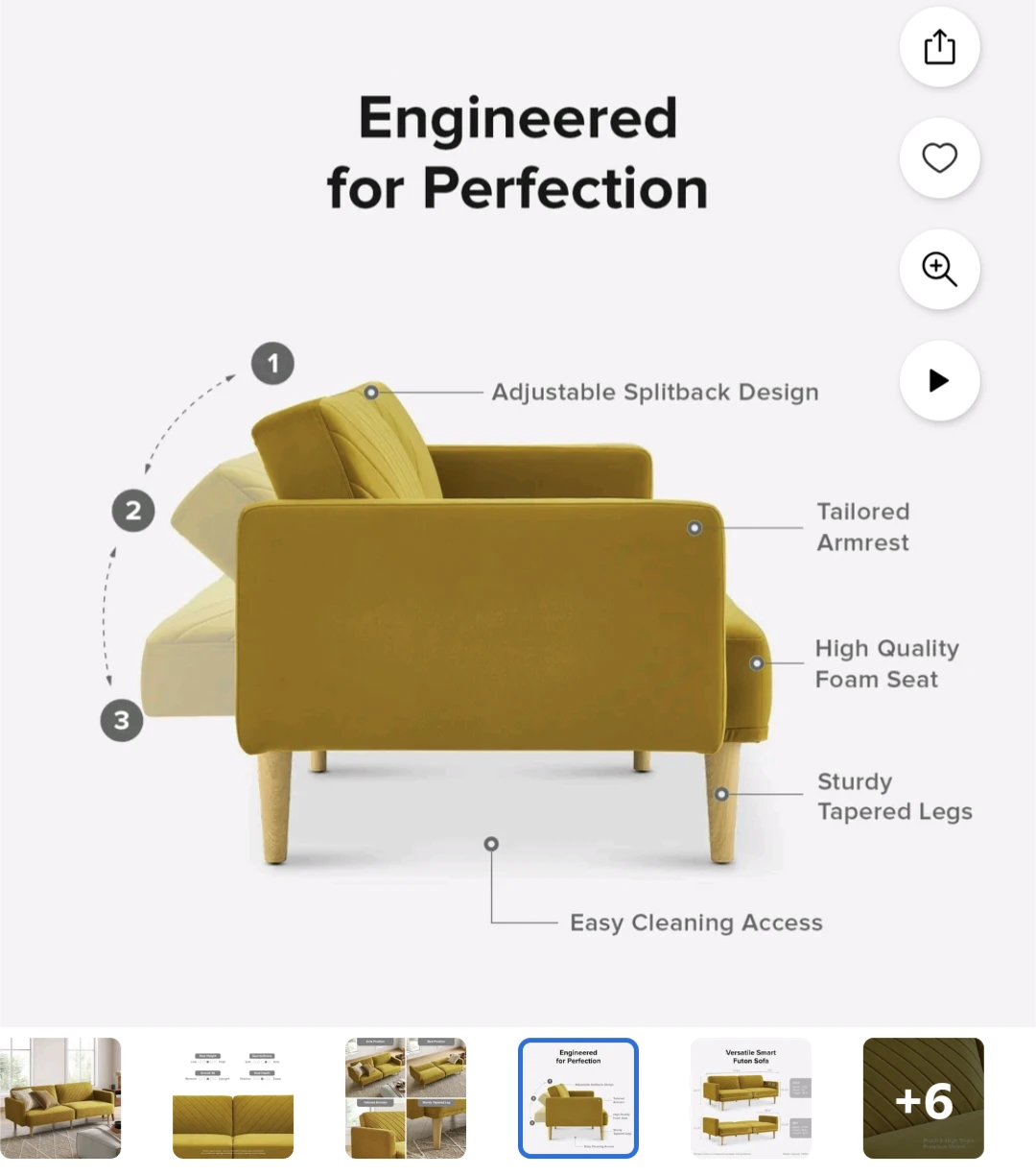 MOVING SALE: Velvet Convertible Futon Sofa - photo 3