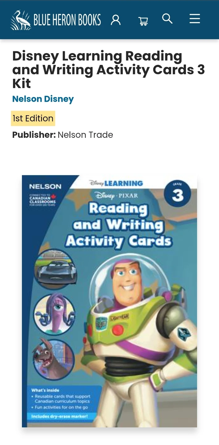 Disney Learning Reading and Writing Activity Cards 3 Kit - photo 3