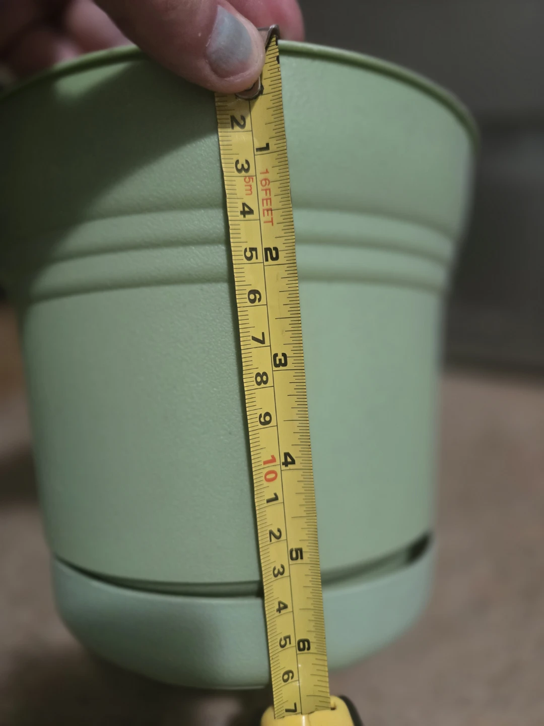 Light Green Plant Pot with Saucer - photo 2