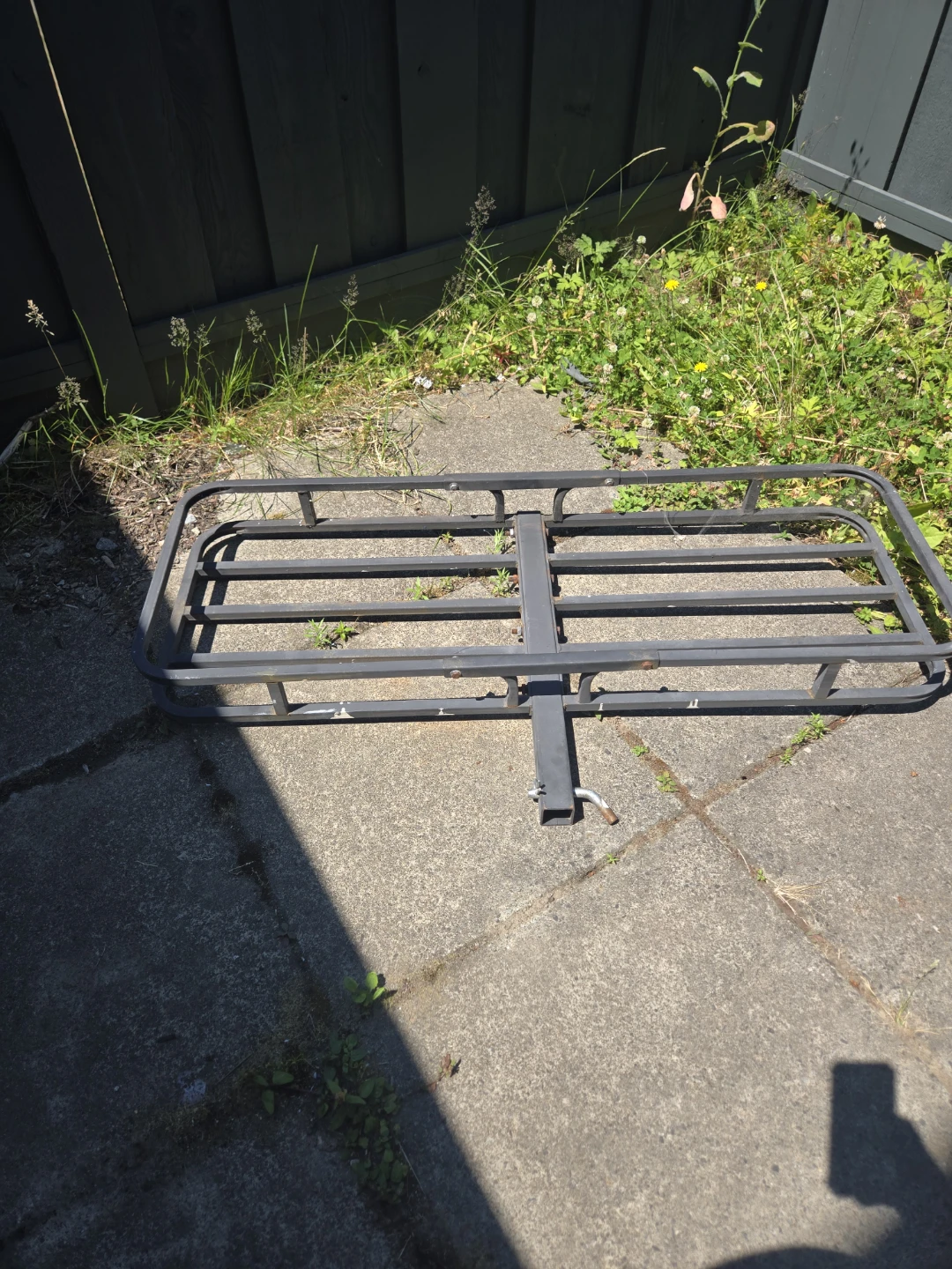 Grey Metal Cargo Carrier Rack