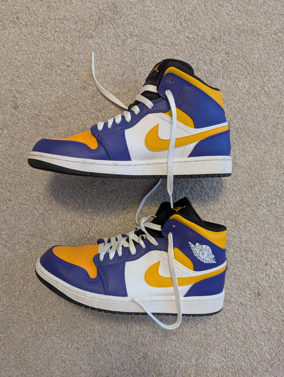 Jordan 1 Mid Lakers - Size 9(Men's) - photo 2