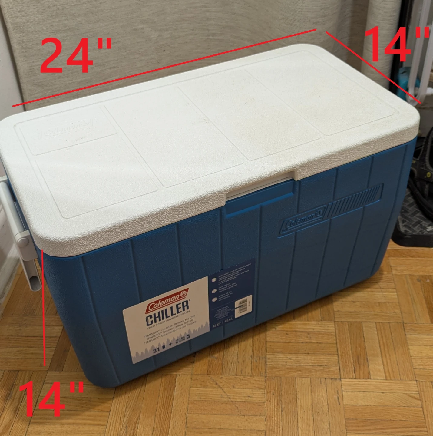 Portable Camping Cooler, 48QT\45.4L Hard Cooler Ice