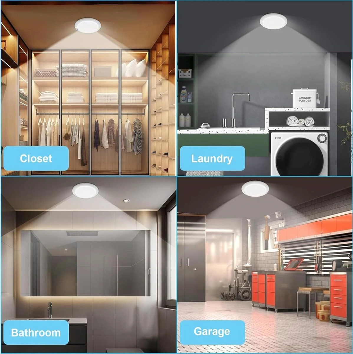 LED Ceiling Light with Motion Sensor and Remote Control - photo 2