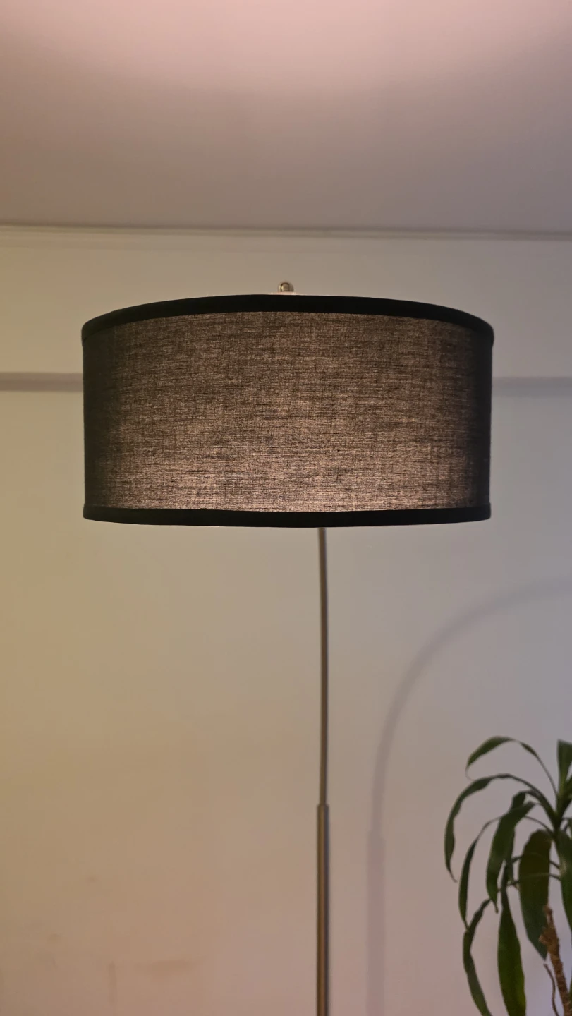 Arc Floor Lamp with Black Drum Shade - photo 2