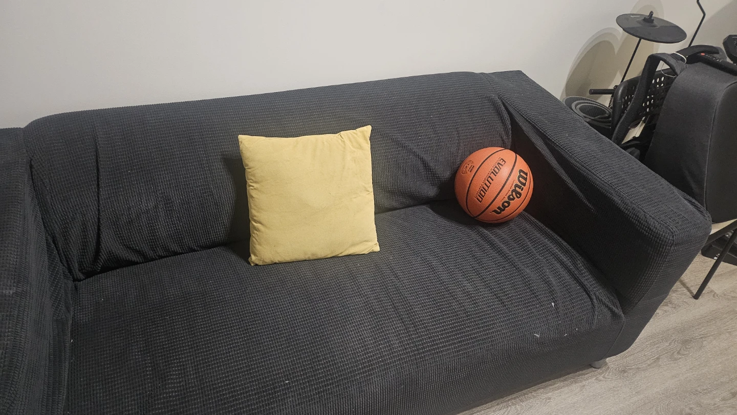 Dark Grey Loveseat Sofa