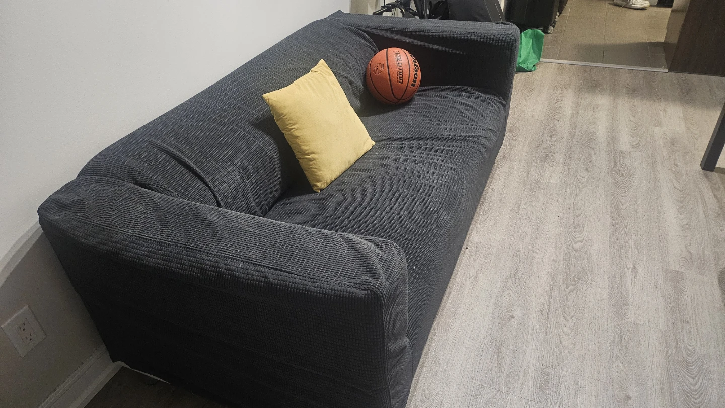 Dark Grey Loveseat Sofa - photo 3