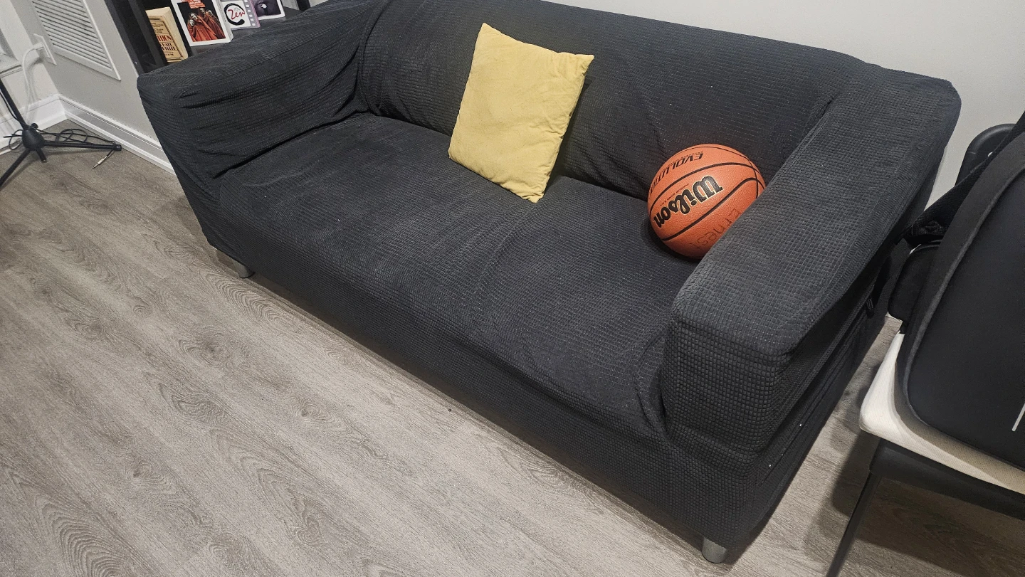 Dark Grey Loveseat Sofa - photo 4