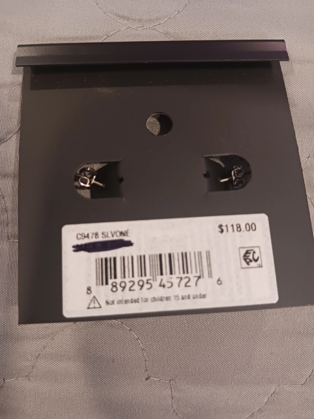 Coach New York Hoop Earrings Silver Tone - photo 2