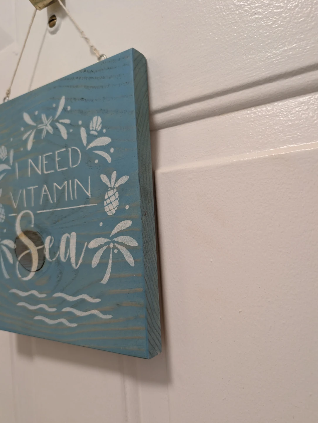Wooden "I Need Vitamin Sea" Wall Sign - photo 2