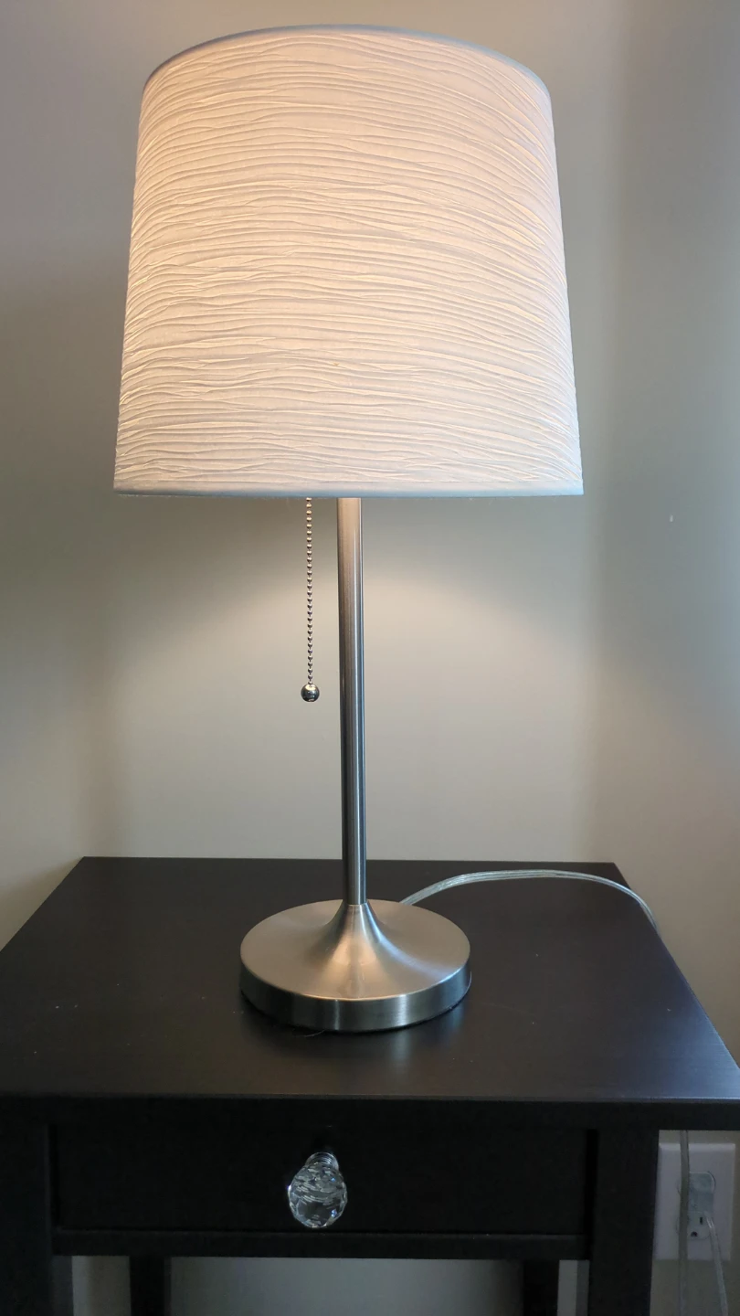 Table Lamp with White Textured Shade