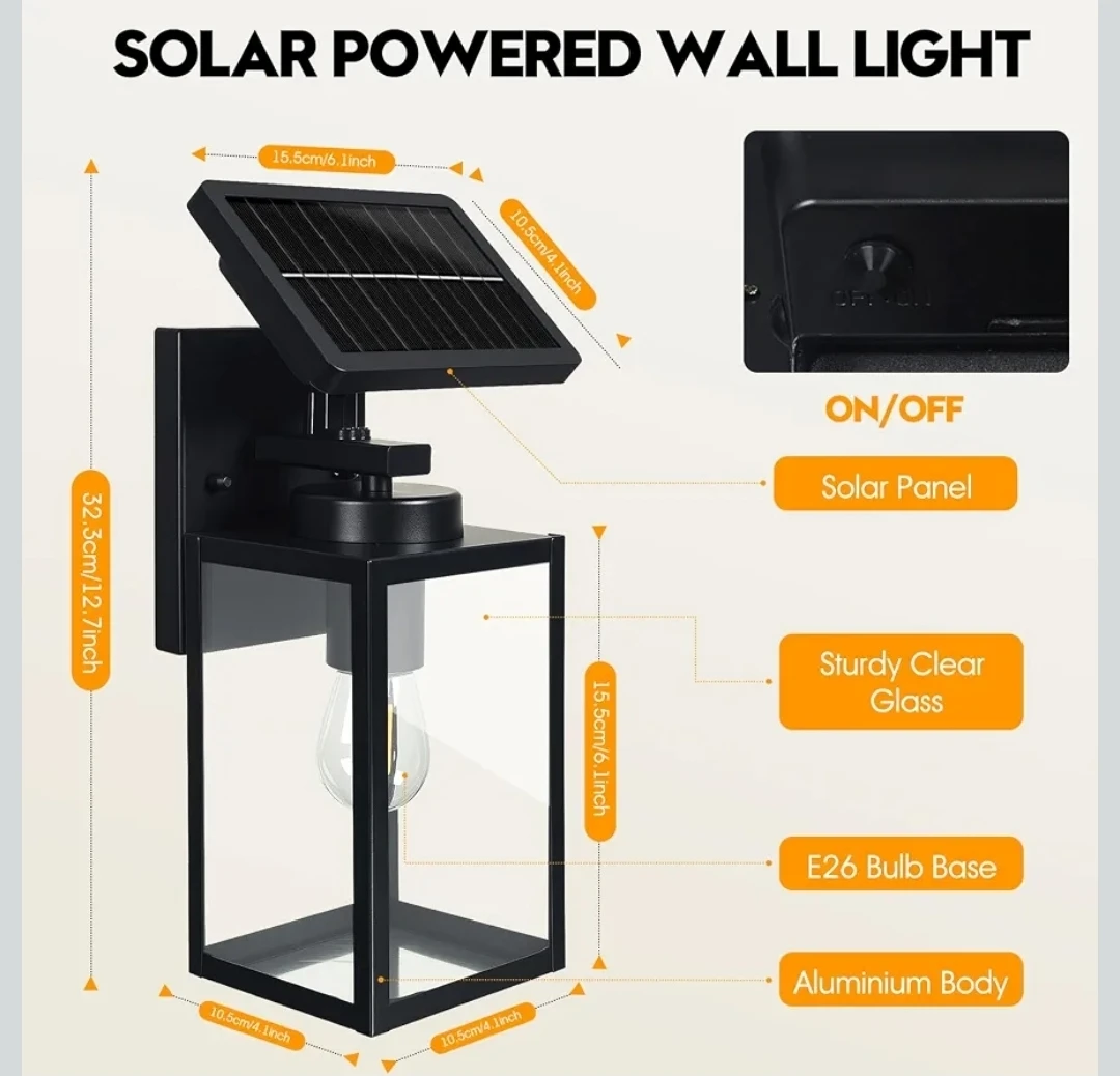 Hameso 2 Pack Solar Wall Lights - photo 4