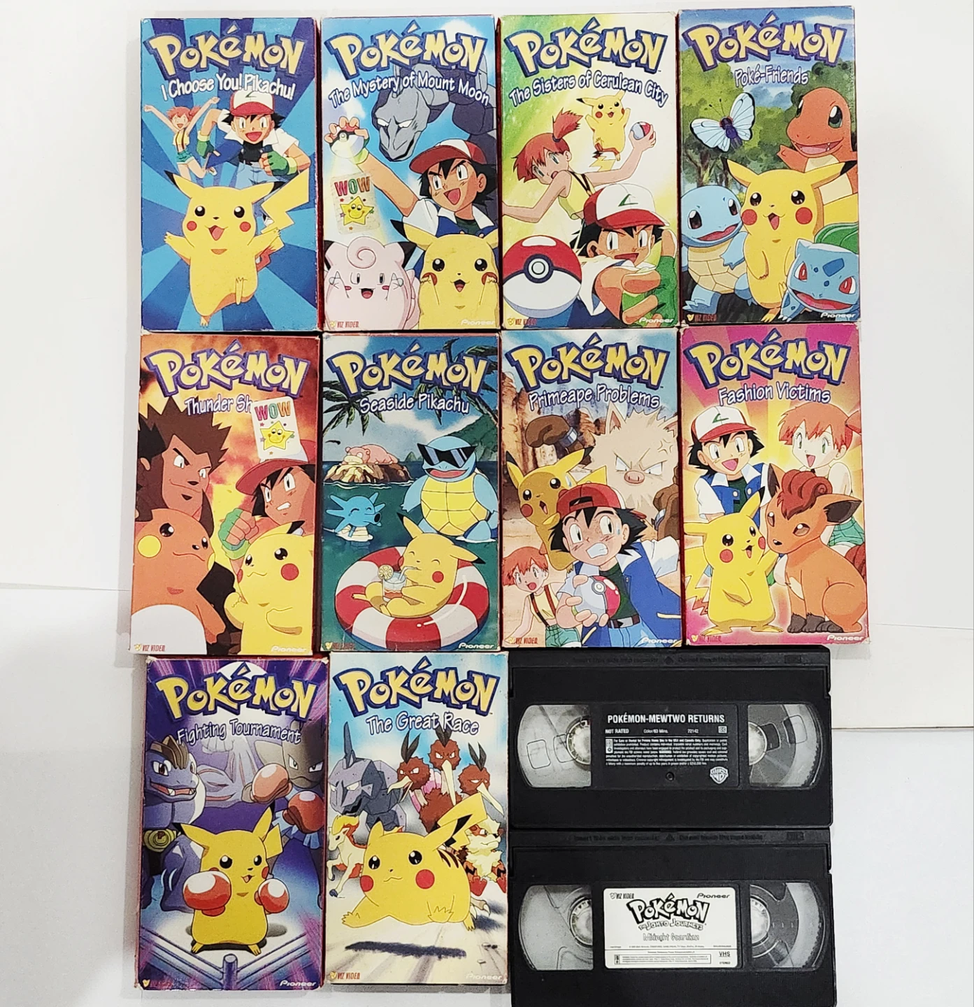 Pokemon VHS lot Pioneer series rare red 9 casettes