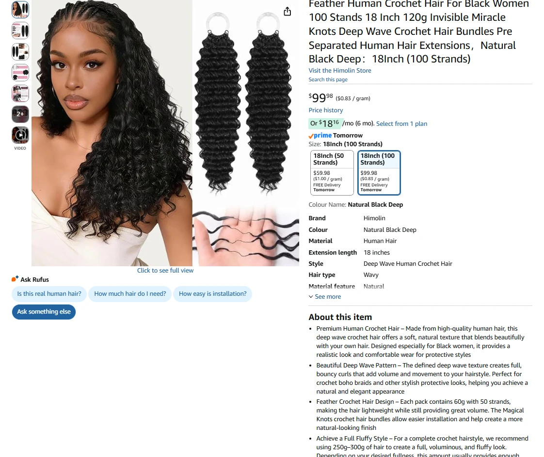 Deep Wave Crochet Hair Bundles for Black Women - photo 2