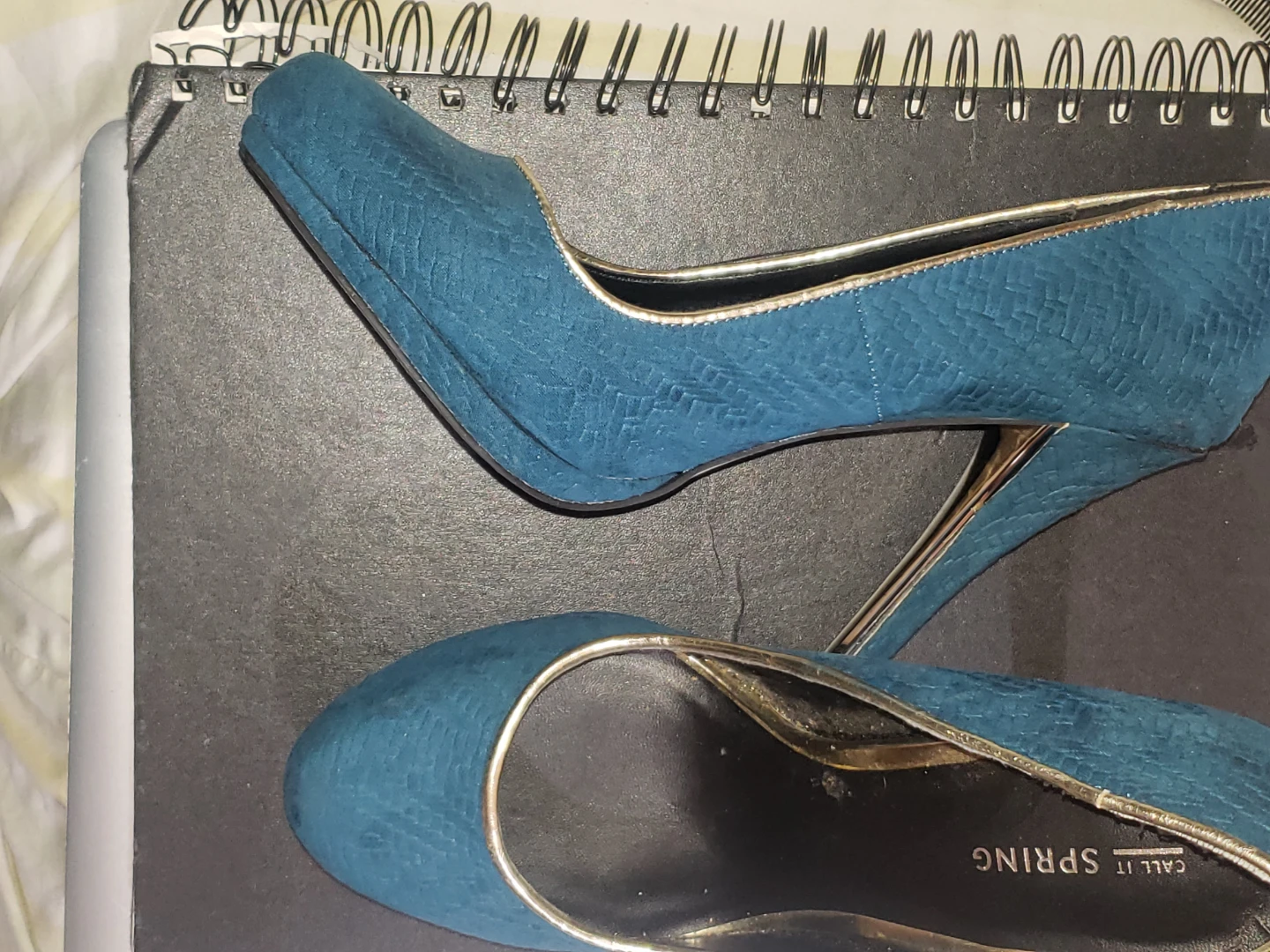 Call It Spring Teal Heels - Size 7.5 - photo 2