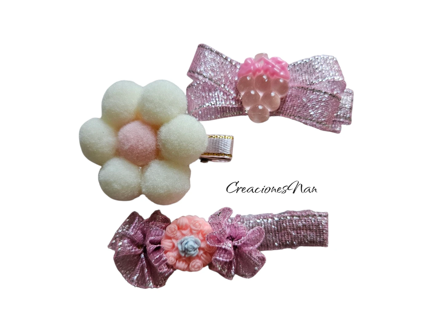 Moños para niñas hechos a mano - photo 3