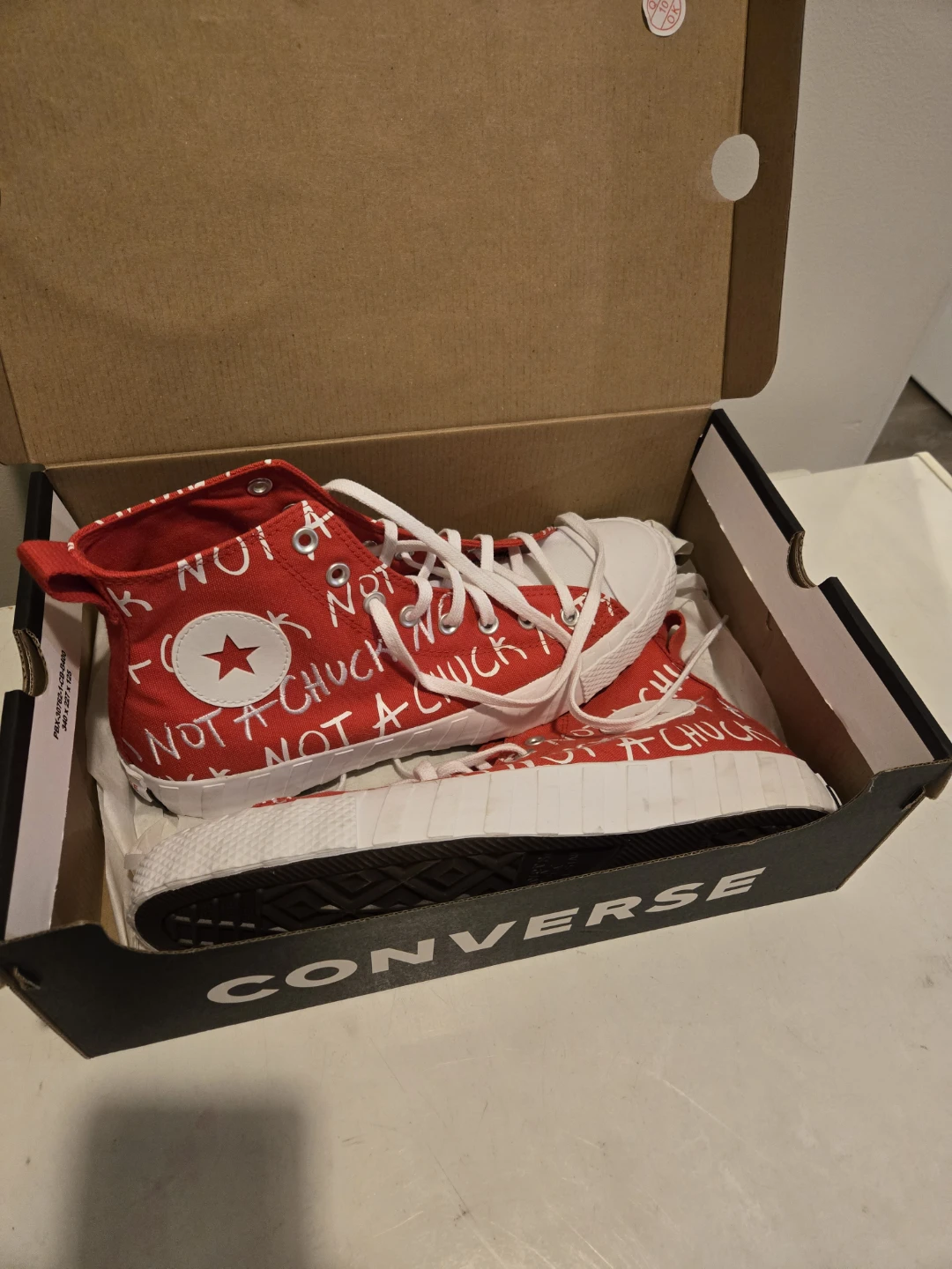 Converse Chuck Taylor All Star High Top Red White Shoes - photo 2