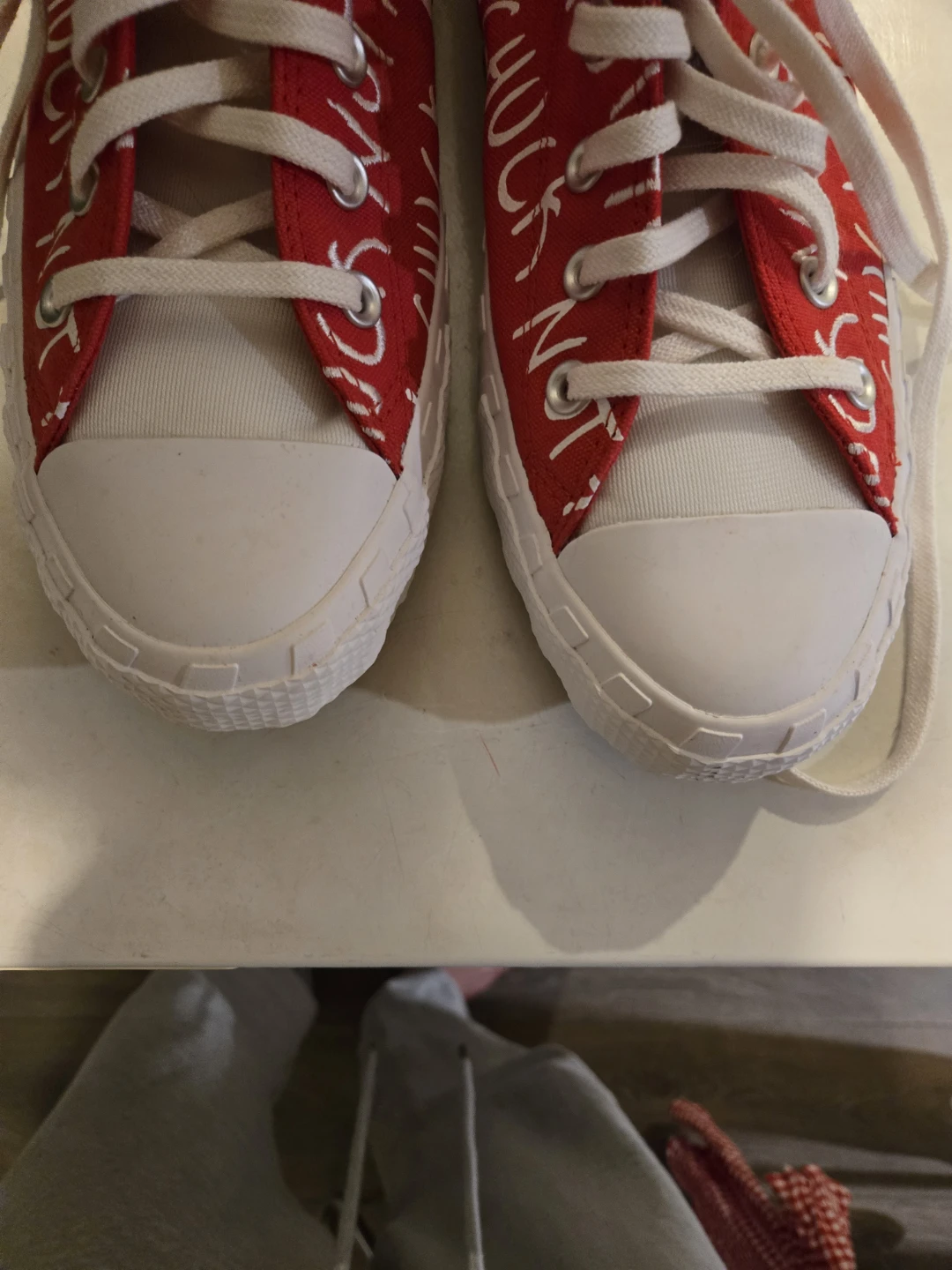 Converse Chuck Taylor All Star High Top Red White Shoes - photo 4