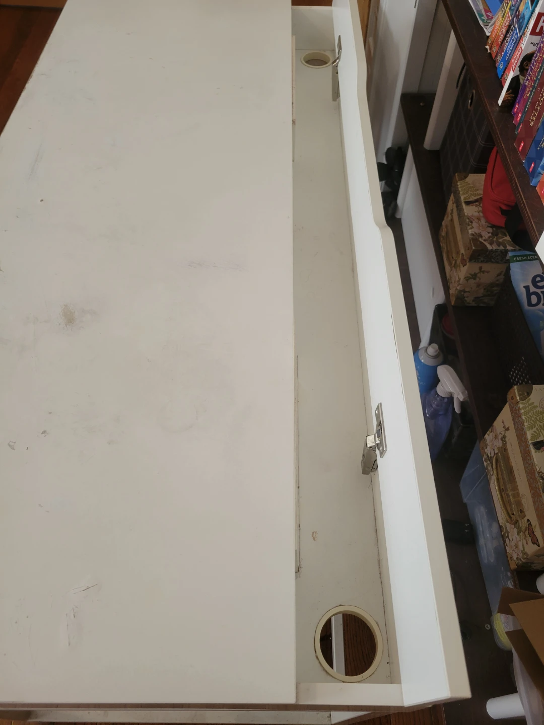 Big White Writing Desk with Two Drawers - photo 3